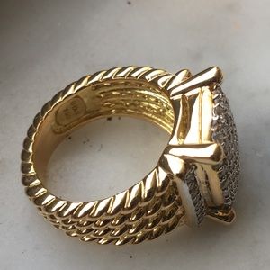 DAVID YURMAN WHEATON 18K 16 X 12 1.13 DIAMOND RING